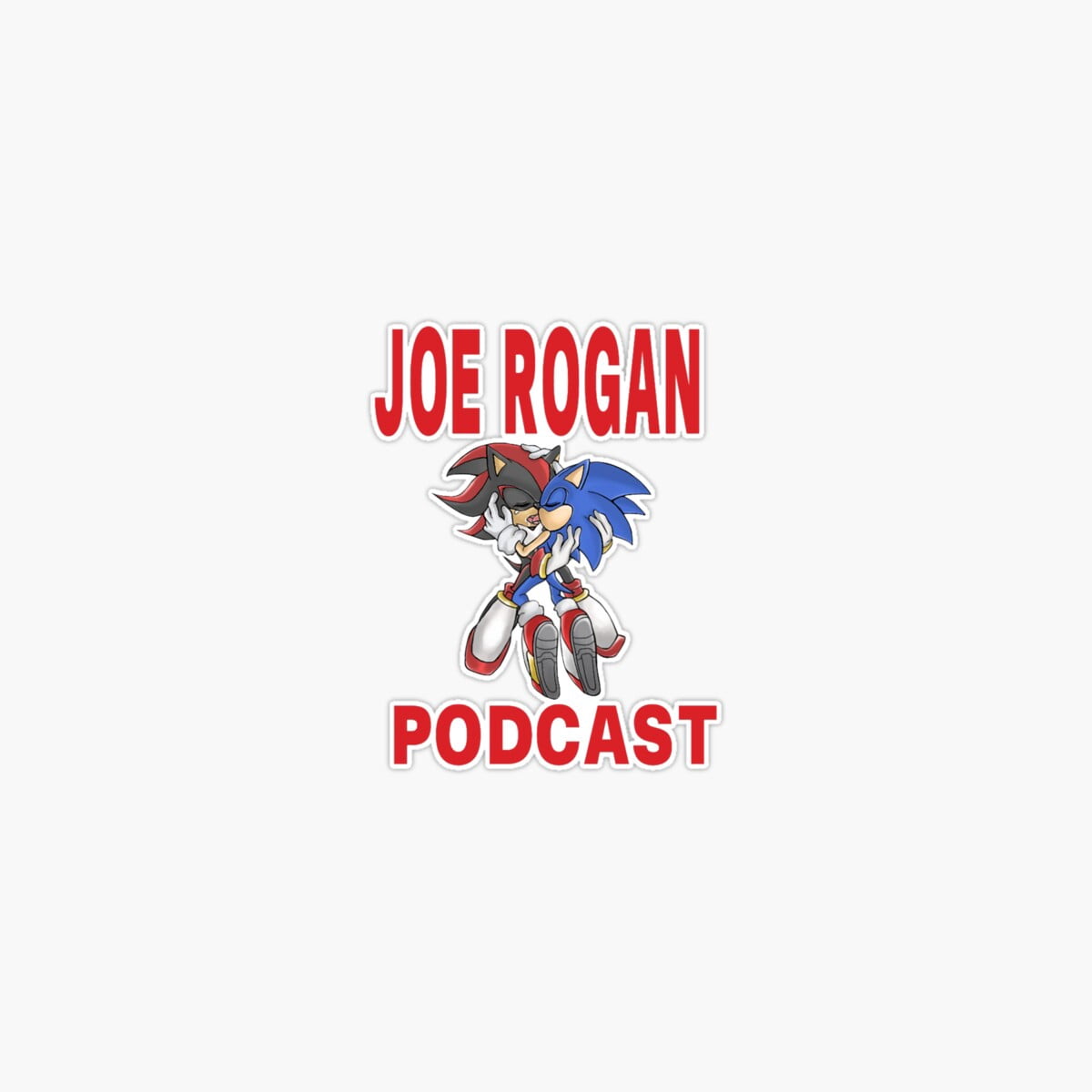 Joe Rogan Snonic Onim Joe Rogan Podcast Sonic Sticker, Phone Decal Water Bottle Stickers ...