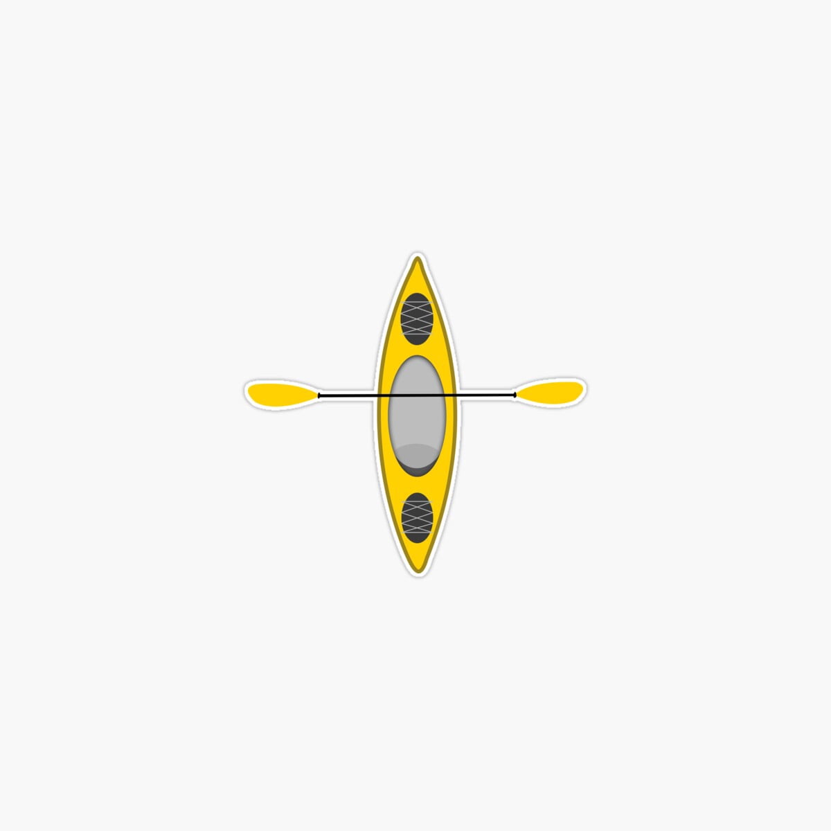 Onim Kayaking (Yellow) Sticker, Phone Decal Water Bottle Stickers Car ...