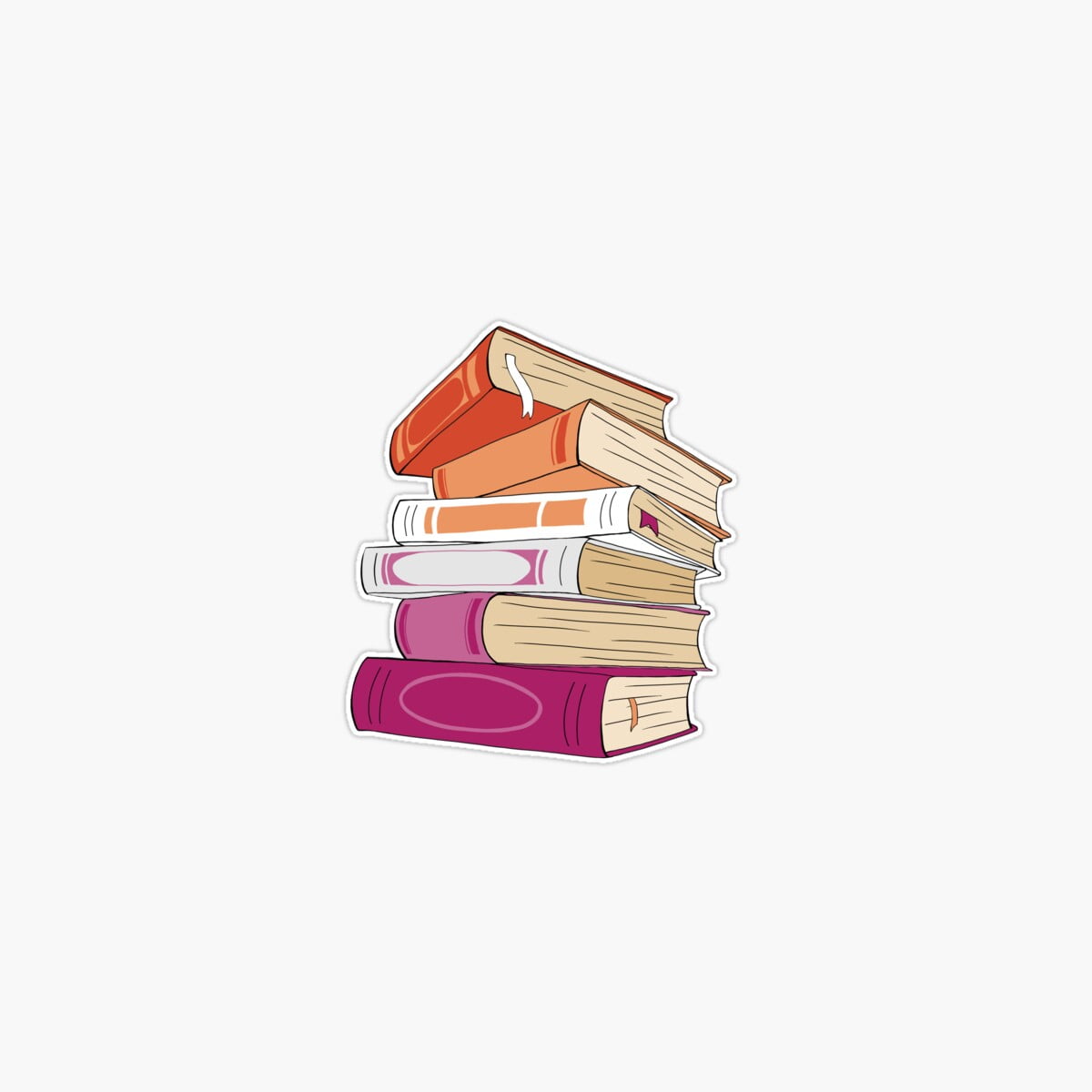 Onim Lesbian Book Stack Sticker, Phone Decal Water Bottle Stickers Car ...