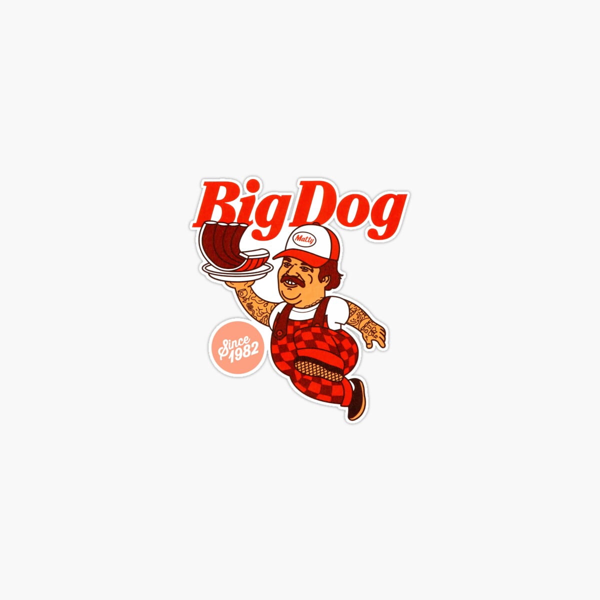 Onim Matty Matheson Chef Logo Since 1982 Big Dog Sticker, Phone Decal ...