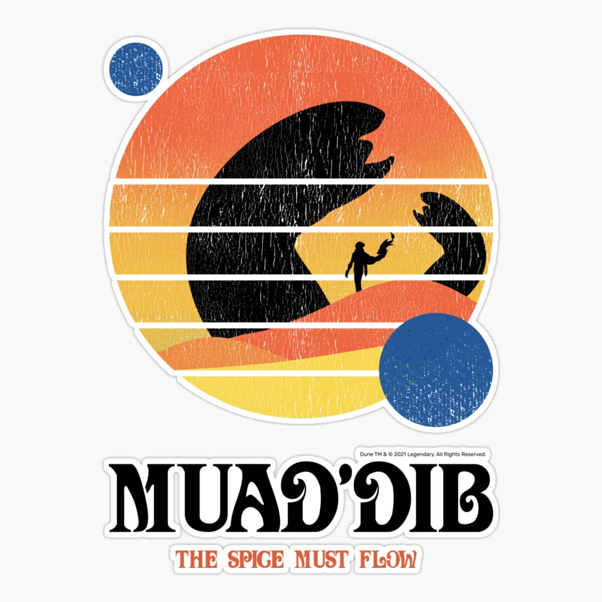 Onim Muaddib, The Spice Must Flow, Vintage Arrakis Sticker, Phone Decal ...