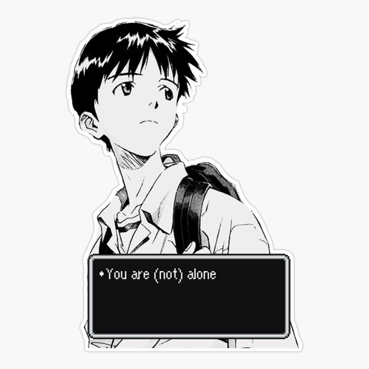 Onim Neon Genesis Evangelion - You Are (Not) Alone Sticker, Phone Decal ...