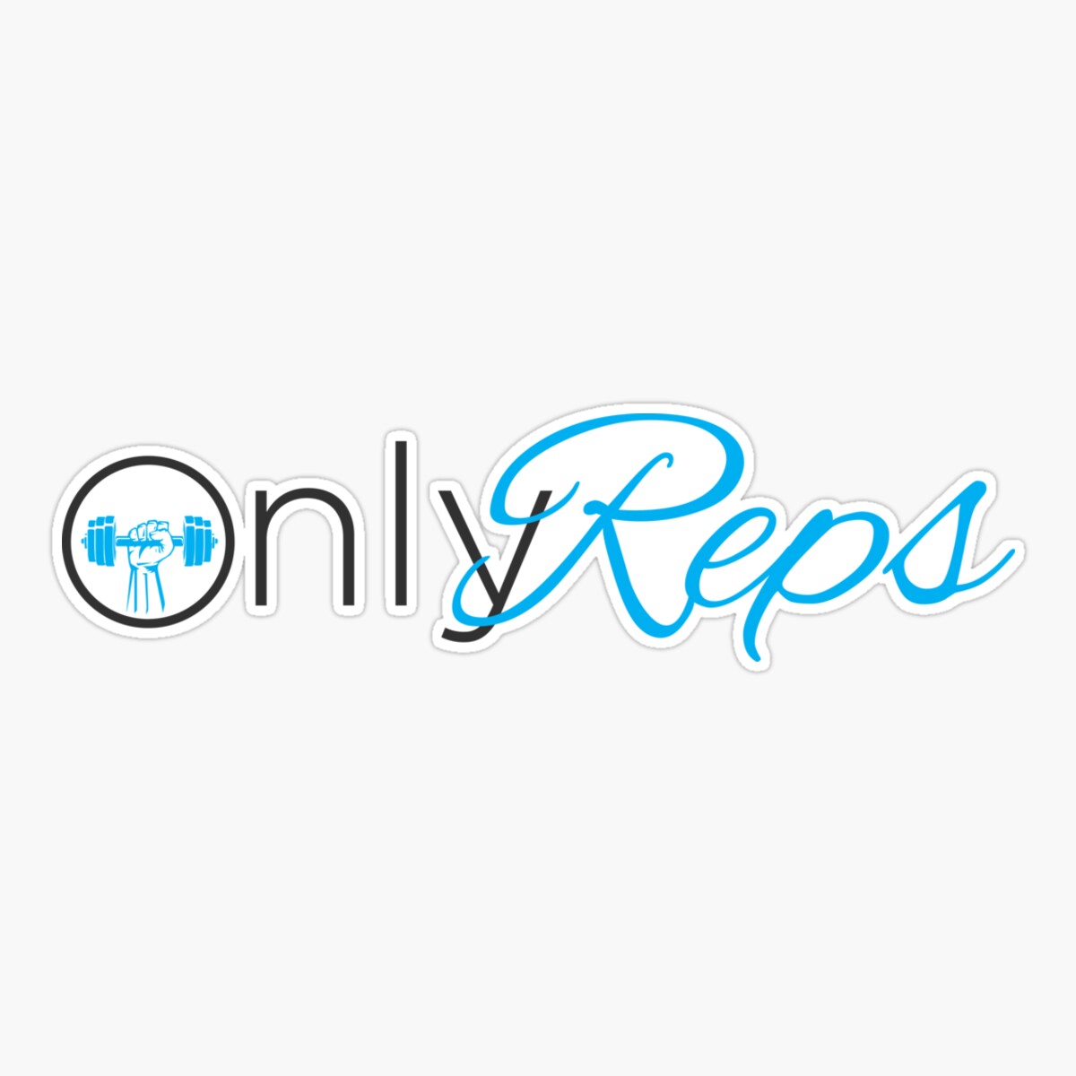 Onim Only Reps Gym Sticker, Phone Decal Water Bottle Stickers Car ...