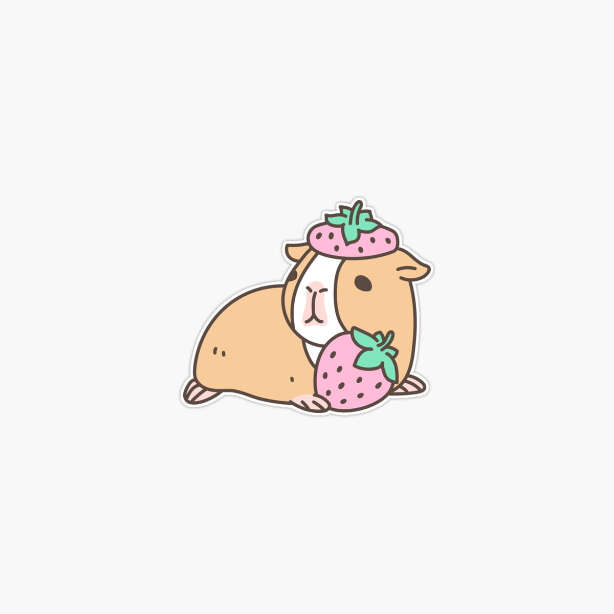 Figurine Littlest Pet Shop - Hamster Cochon D'Inde Rose #894 + Biberon - Occasion