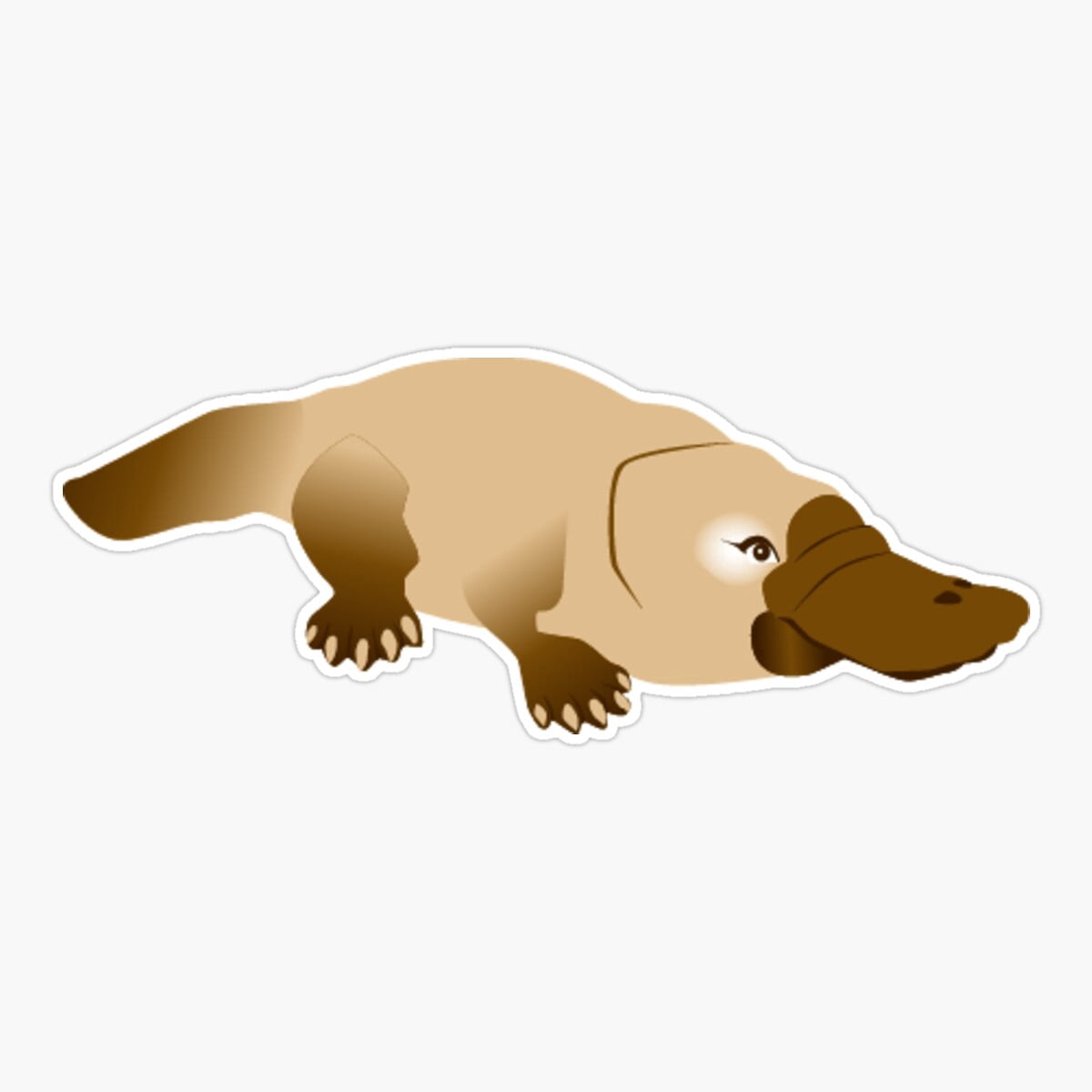 Onim Platypus Sticker, Phone Decal Water Bottle Stickers Car Decals ...