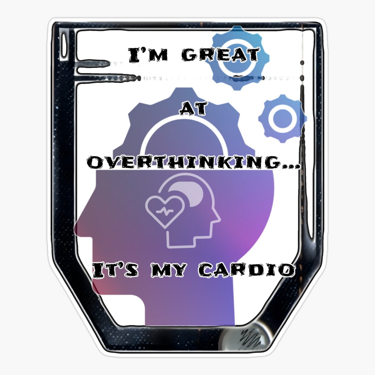 Onim Pocket - I'M Great At Overthinking... It'S My Cardio Sticker ...
