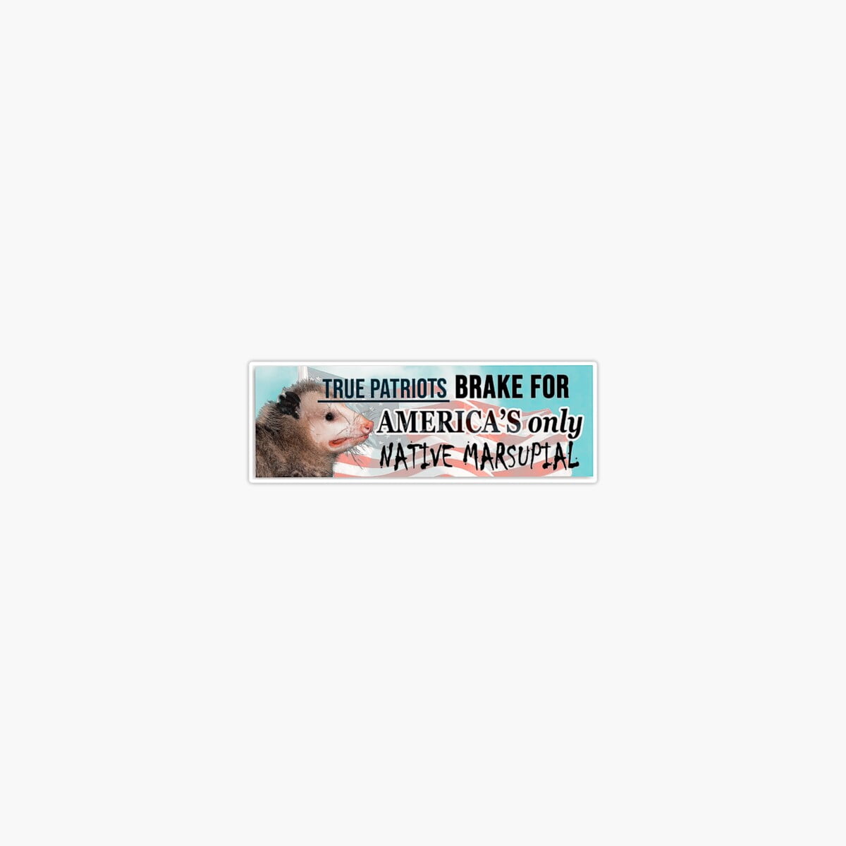 Possum Braking Sticker 