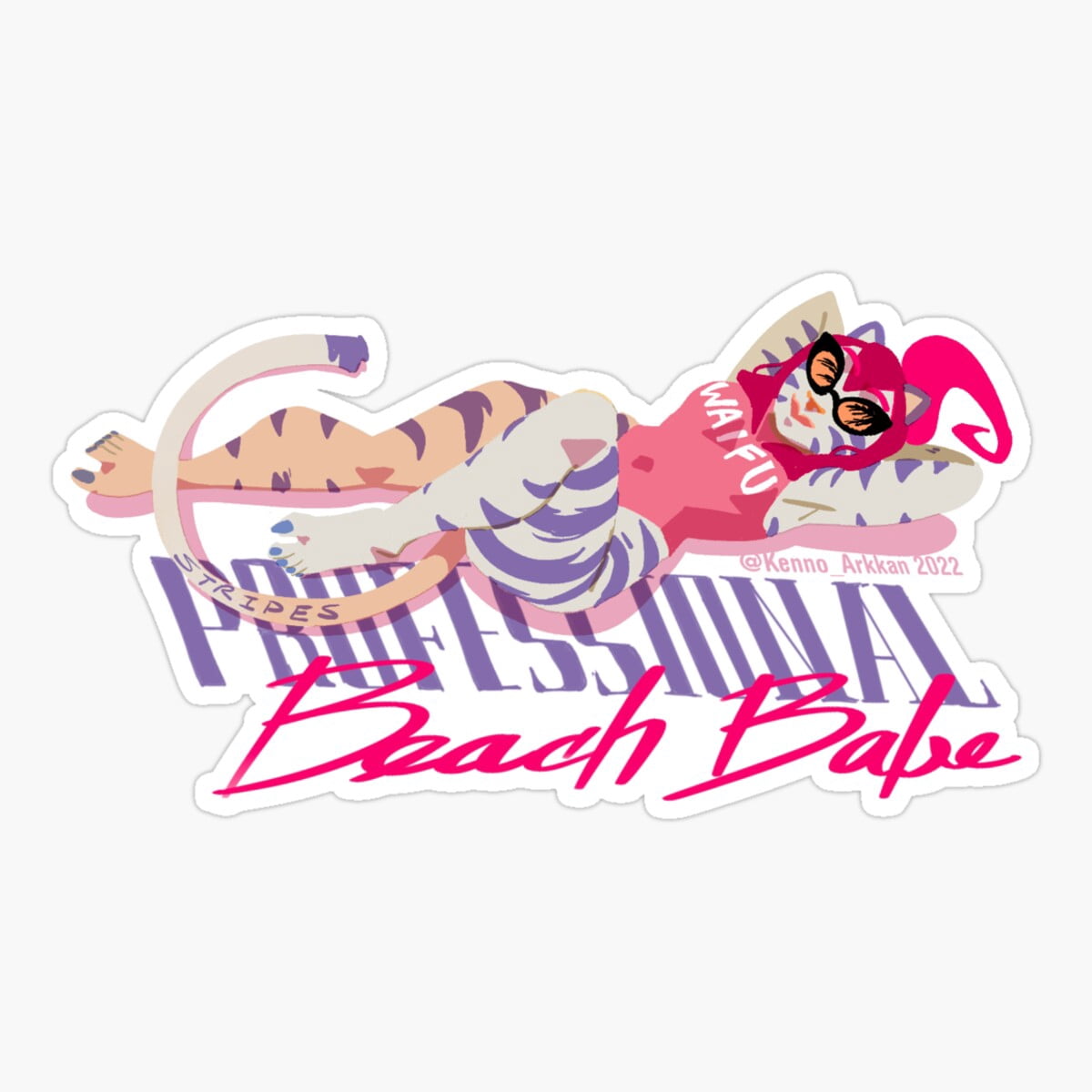 Onim Professional Beach Babe Sticker, Phone Decal Water Bottle Stickers ...