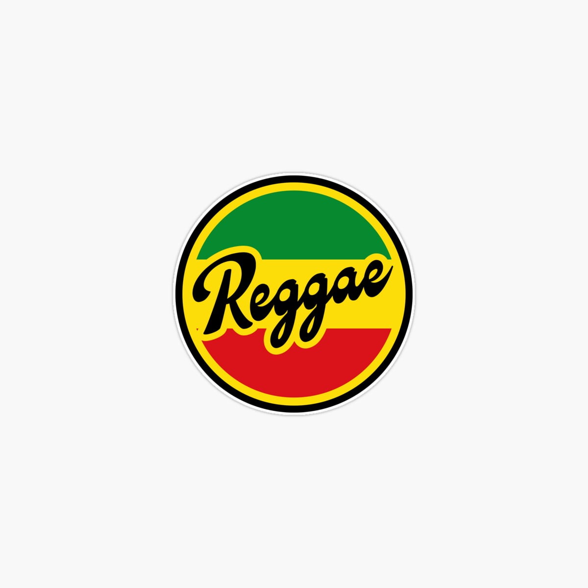 Reggae Rasta Positive Sticker - Licensed Music Theme Decal For Cars, Walls, Laptops