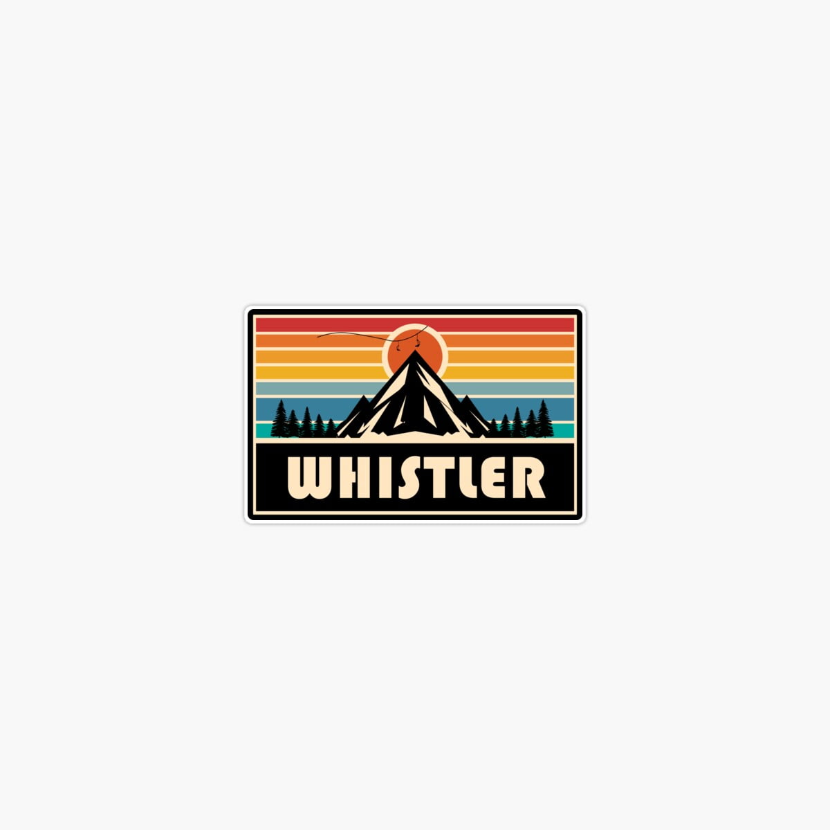 Onim Retro Mountain Gondola Whistler Blackcomb Ski Resort Sticker ...