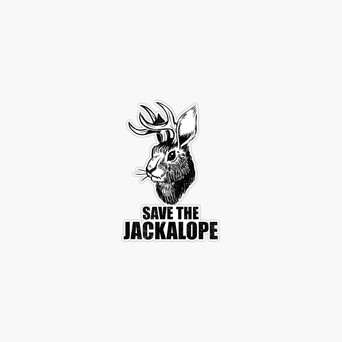 Jackalope Decal 4-Pack - Assorted Black Vinyl Stickers, Small ~3.5", Oracal 651, Outdoor Rated, For Cars, Laptops, Tumblers