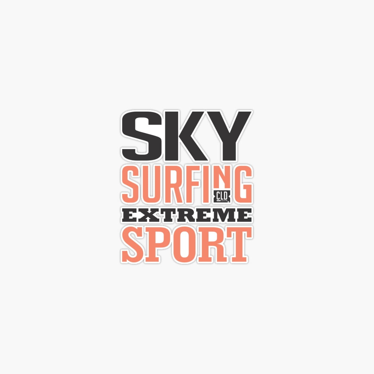 Onim Sky Surfing Extreme Sport Black Sticker, Phone Decal Water Bottle ...