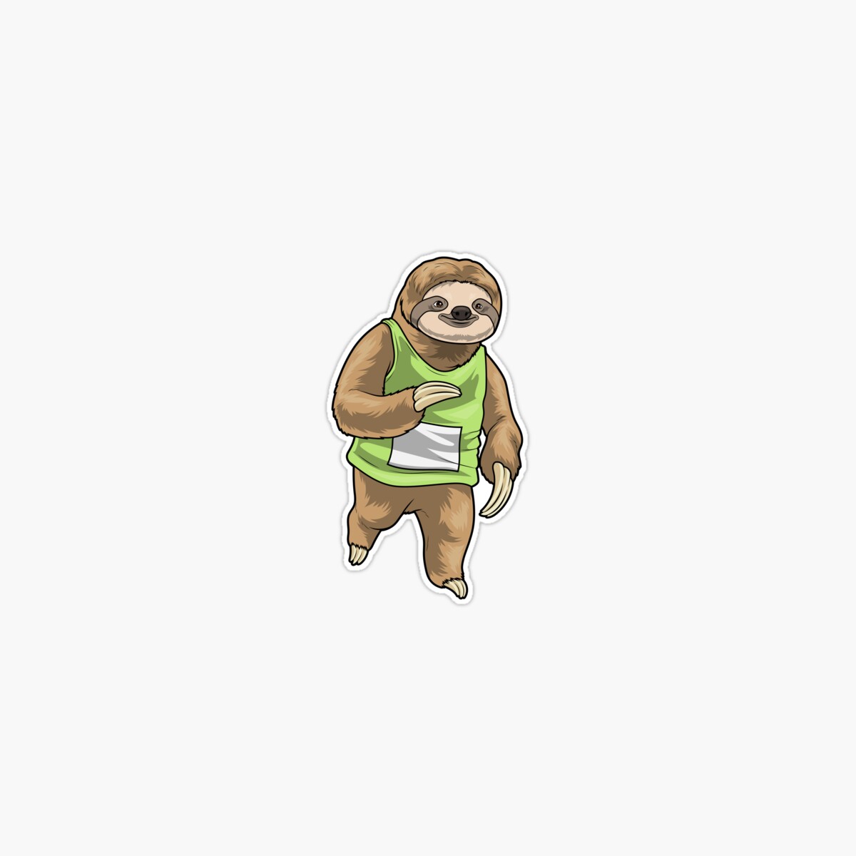 Onim Sloth Runner Running Sports Sticker, Phone Decal Water Bottle ...