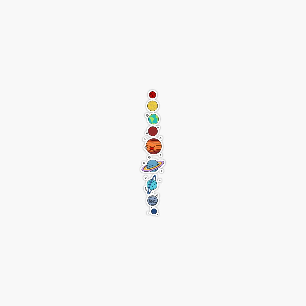 Onim Solar System Sticker, Phone Decal Water Bottle Stickers Car Decals ...