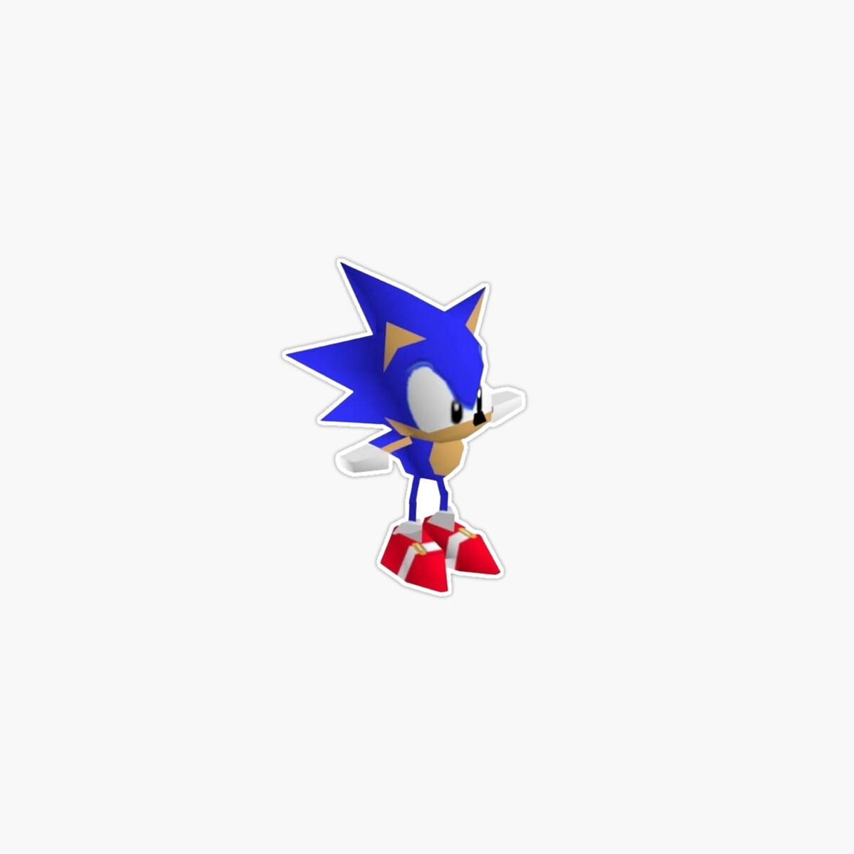 Onim Sonic The Hedgehog Low-Poly Sticker Sticker, Phone Decal Water ...