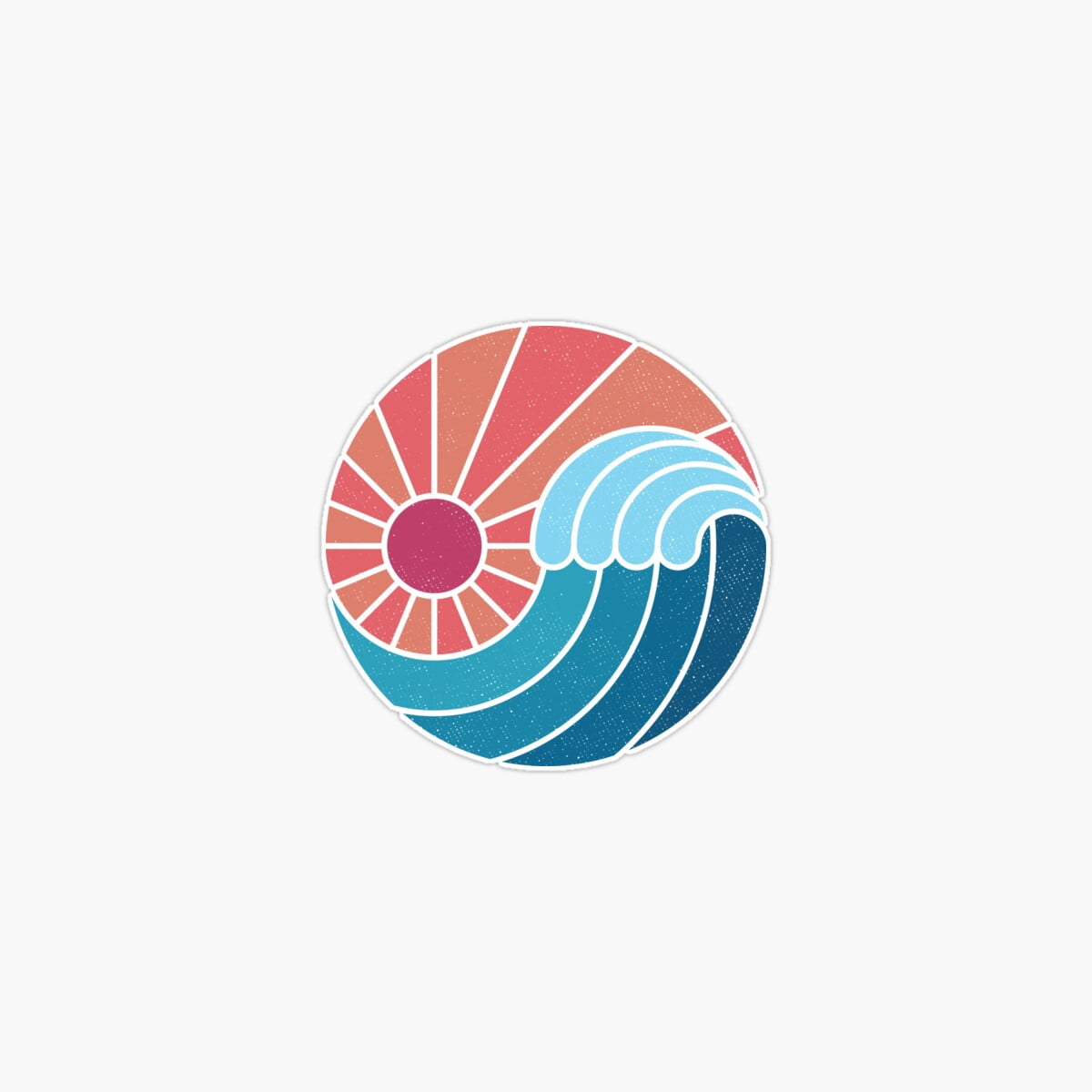 Onim Sun & Sea Sticker, Phone Decal Water Bottle Stickers Car Decals ...