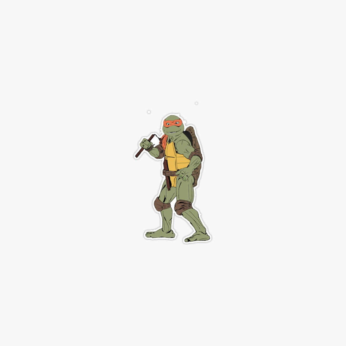 Turtle Power Sign Onim TURTLE POWER (Michelangelo) Sticker - Walmart.com
