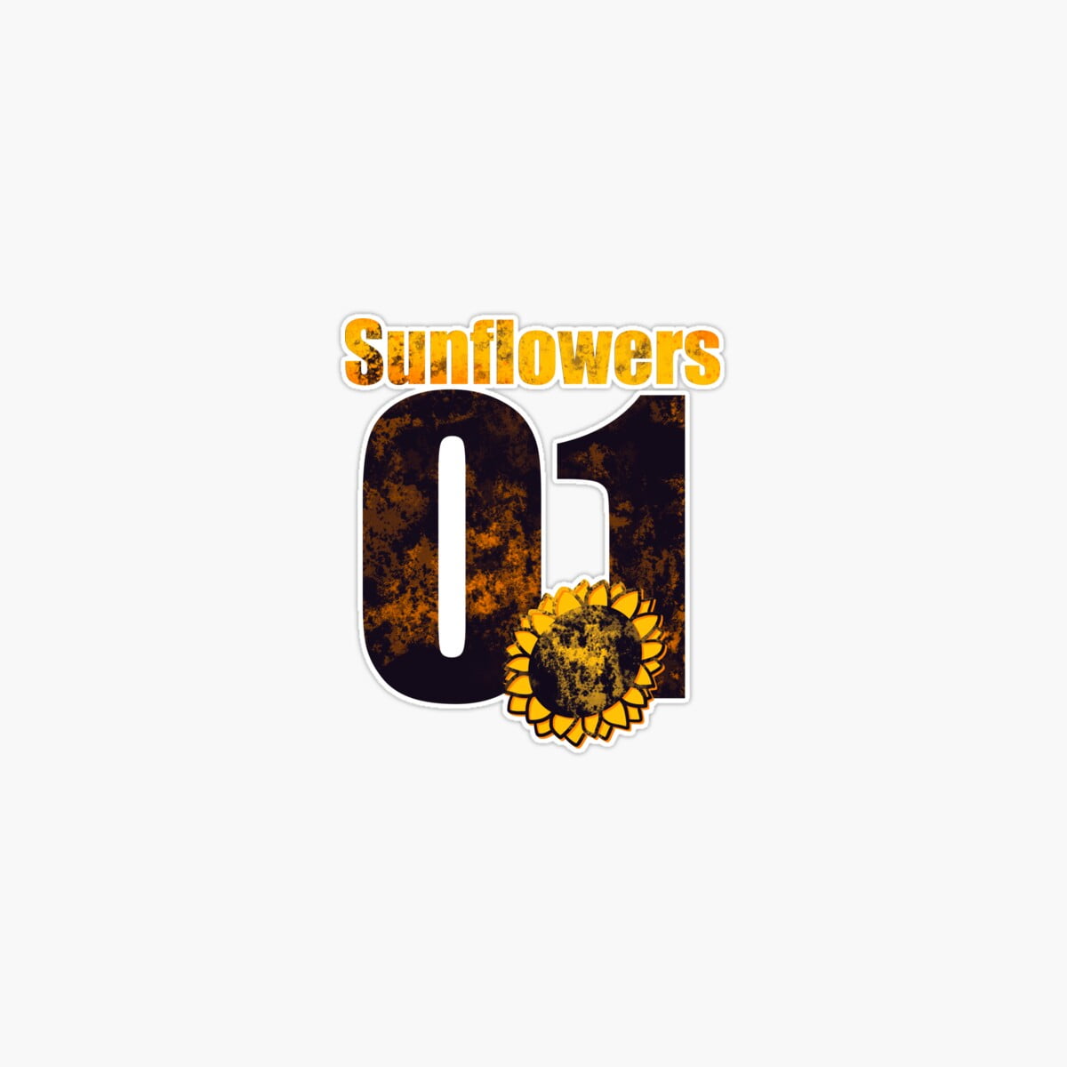 Onim Team Sunflowers Sticker, Phone Decal Water Bottle Stickers Car ...