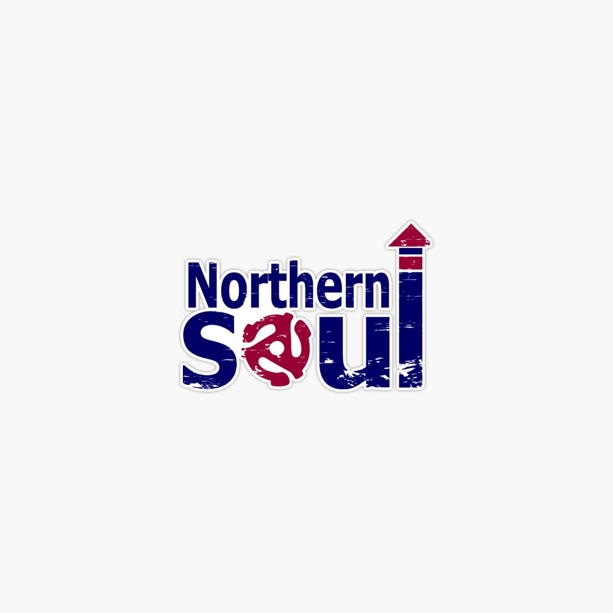 Onim Weathered Retro look northern Soul Sticker - Walmart.com