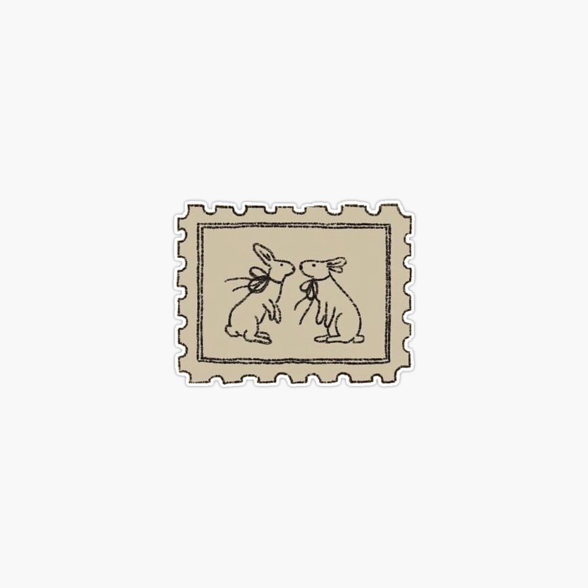 OnimVintage Rabbit Stamp Sticker, Phone Decal Water Bottle Stickers Car ...