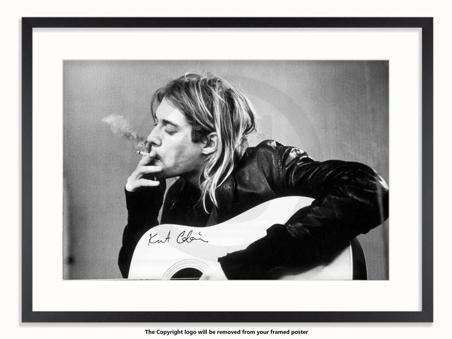 T-shirt Officiel Nirvana Kurt Cobain Face - In Utero Nevermind, Noir, Taille Homme