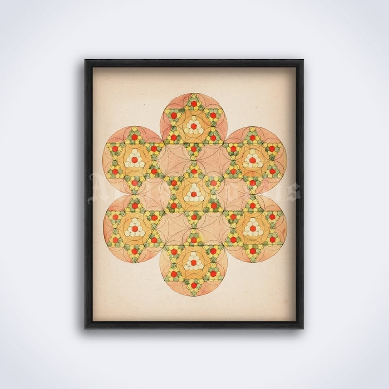 Onimhouse Poster Mandala Art #4 From Manly P. Hall Alchemical Manuscript. Sacred Geometry ...