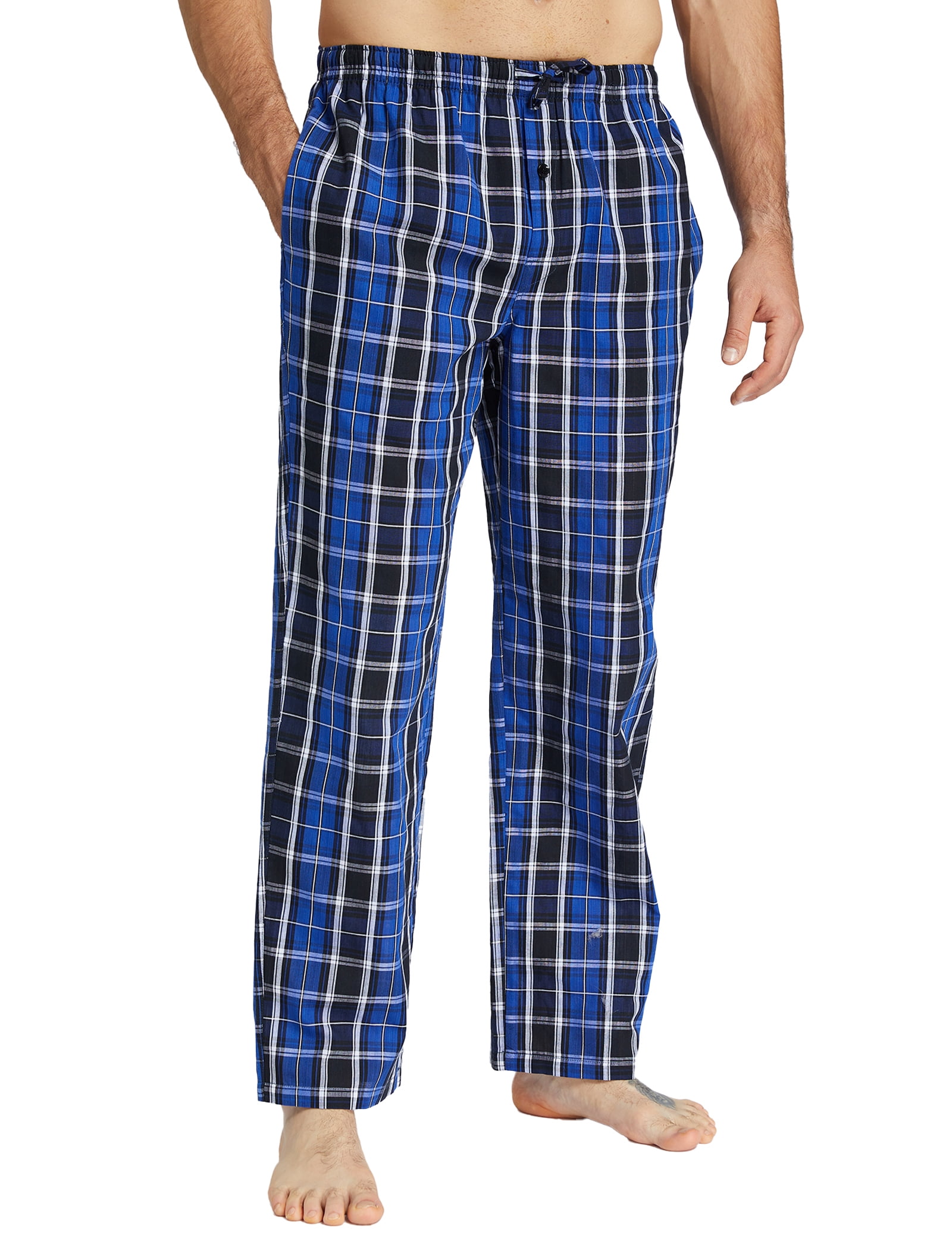 Onimisc Men's 100% Cotton Pajama Pants Lightweight Pjs Bottoms Sleepwear Bottom Pants with Pocket Drawstring,1 Pack