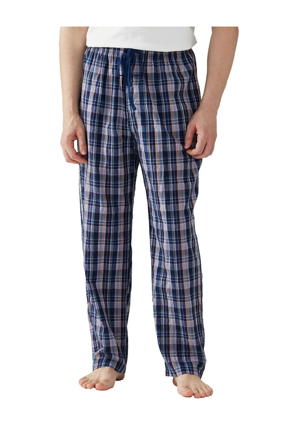 Men's 100% Cotton Pajama Pants Lightweight Pjs Bottoms Sleepwear Bottom Pants with Pocket Drawstring,1 Pack