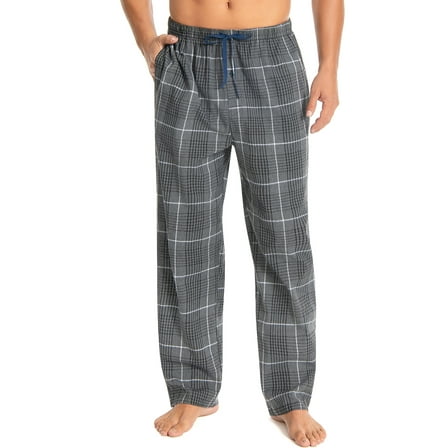 Onimisc Men's 100% Cotton Pajama Pants Lightweight Pjs Bottoms Sleepwear Bottom Pants with Pocket Drawstring,1 Pack