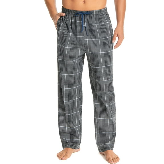 Onimisc Men's 100% Cotton Pajama Pants Lightweight Pjs Bottoms Sleepwear Bottom Pants with Pocket Drawstring,1 Pack
