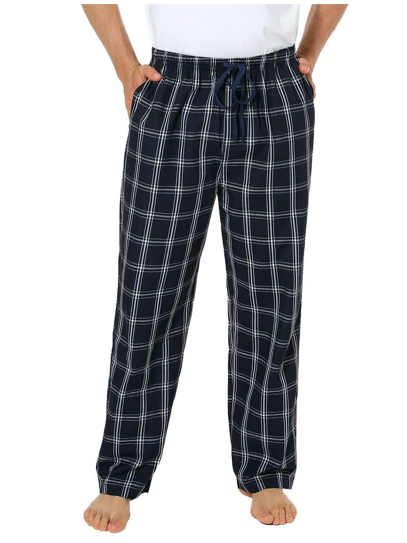 Onimisc Men's 100% Cotton Pajama Pants, Lightweight Plaid