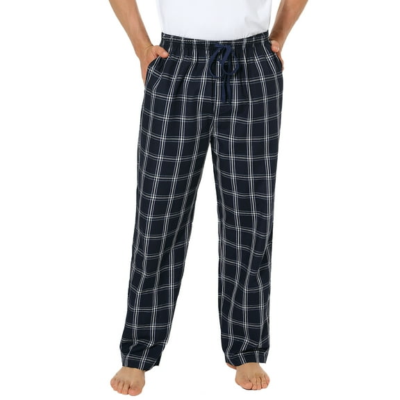 Onimisc Men's 100% Cotton Pajama Pants Lightweight Pjs Bottoms Sleepwear Bottom Pants with Pocket Drawstring,1 Pack