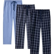 Onimisc Men's 100% Cotton Pajama Pants Lightweight Pjs Bottoms Sleepwear Bottom Pants with Pocket Drawstring 3-Pack