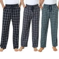 thumbnail image 1 of Onimisc Men's 100% Cotton Pajama Pants Lightweight Pjs Bottoms Sleepwear Bottom Pants with Pocket Drawstring 3-Pack, 1 of 8