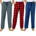 thumbnail image 1 of Onimisc Men's 100% Cotton Pajama Pants Lightweight Pjs Bottoms Sleepwear Bottom Pants with Pocket Drawstring 3-Pack, 1 of 9