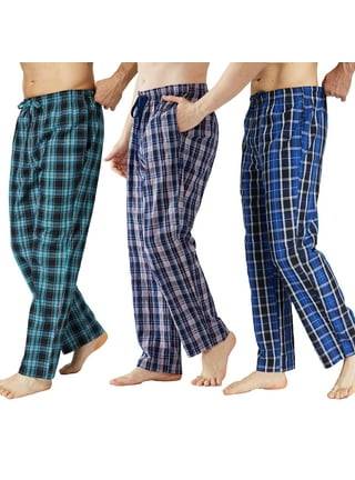 Street & Place Men's 100% Cotton Plaid Woven Lightweight PJ