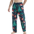 thumbnail image 1 of Onimisc Mens Pajama Pants Christmas print Flannel Cotton Sleep Lounge Pants Warm Sleepwear Pants PJ Bottoms with Pockets and Button Fly, 1 Pack, 1 of 8