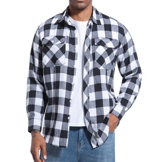 Onimisc Mens Flannel Shirt Long Sleeve Plaid Flannel Shirt for Men Casual Button Down Shirts Regular Fit