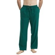 ONIMISC Mens Pajama Pants Flannel Plaid Cotton Sleep Lounge Pants Warm Sleepwear Pants PJ Bottoms with Pockets and Button Fly, 1 Pack