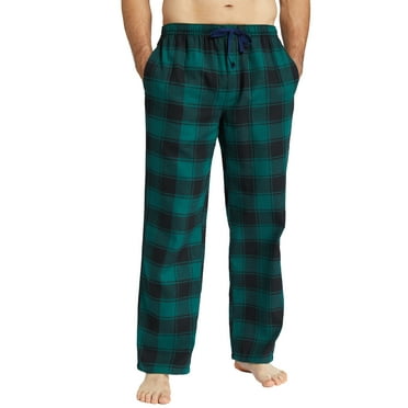 Onimisc Mens Pajama Pants Flannel Plaid Cotton Sleep Lounge Pants Warm Sleepwear Pants PJ Bottoms with Pockets and Button Fly, 1 Pack