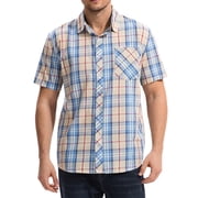 Onimisc Mens Plaid Short Sleeve Button Down Shirts 100% Cotton Regular Fit Casual Gingham Shirts