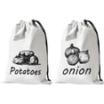 thumbnail image 1 of Vjnyvs Onion Bag Potato Bag Vegetable Storage Bags Reusable Potatoes Storage Bags with Light-Blocking Liner Drawstring Closure & Side Access to Keep Vegetables Fresh, 1 of 7
