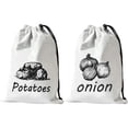 thumbnail image 1 of Vjnyvs Reusable Onion Potato Vegetable Storage Bags for Pantry, 2pcs Light-Blocking Liner with Drawstring Closure & Side Access for Fresh Keeping, 1 of 7