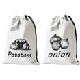 thumbnail image 1 of Vjnyvs Reusable Onion Potato Vegetable Storage Bags for Pantry, Light-Blocking Liner with Drawstring Closure & Side Access for Fresh Keeping, 1 of 7
