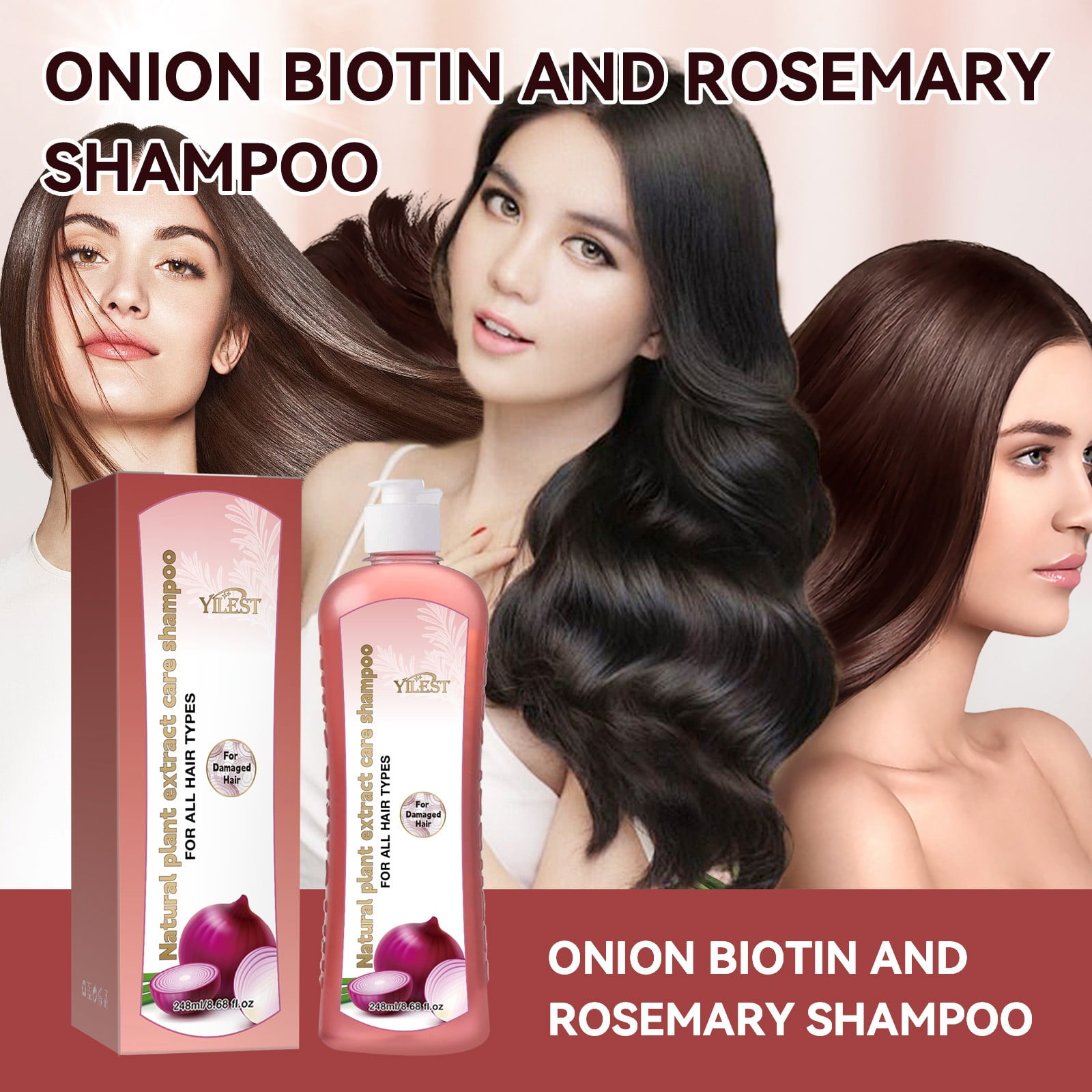 Onion Biotin and Rosemary Shampoo, Silicone Free Shampoo Treatment