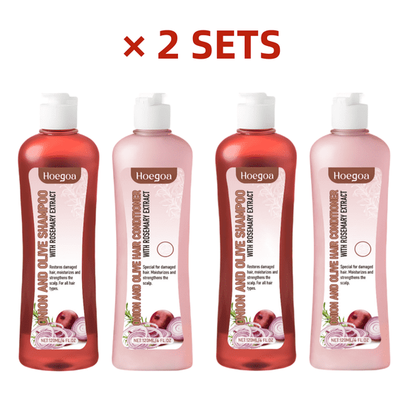 Onion, Biotin and Rosemary Shampoo and Treatment Set, Paraben Free, Silicone Free Shampoo and Treatment for All Hair Types Conditioner Hair Care, Hair Loss and Thinning Hair, Growth Shampoo