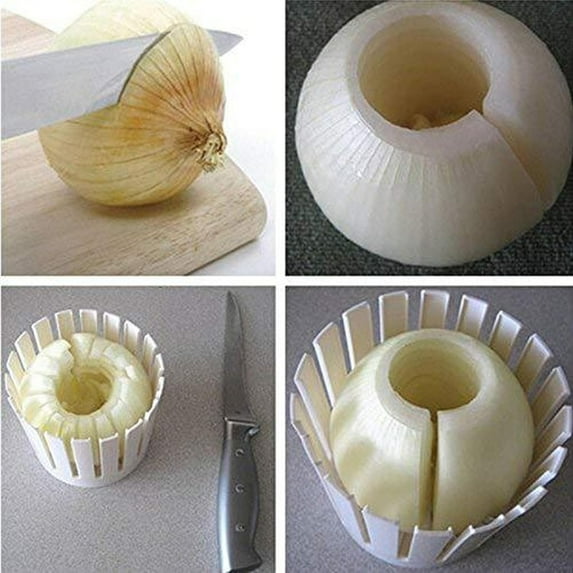 Onion Blossom Maker, Blooming Onion Cutter Set with Core Cutter & Knife Guide, Reusable Onion Slicer Cutter, for Potato Tomato Apple Orange Fruit Vegetable Cutter Tool