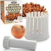 Onion Blossom Maker Set by Cook's Choice - All-in-One Blooming Onion Set with Corer and Knife Guide