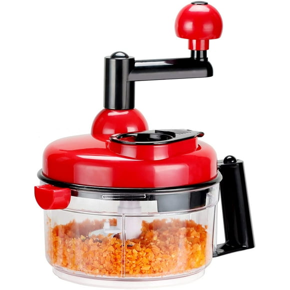 Onion Chopper Food Chopper- Hand Crank Food Processor Chops chili, Vegetable, Nuts, Fruits, Salad with a Egg Separator