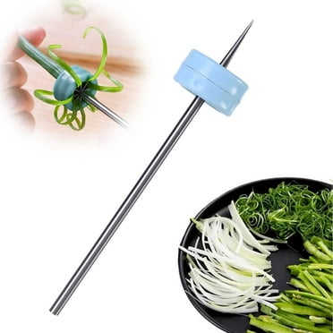 Onion Cutter Stainless Steel Vegetable Chopper Shredder - Multifunctional Kitchen Tool for Easy Meal Prep and Perfectly Shredded Ingredients Blue